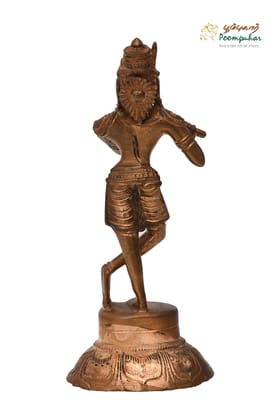 BRONZE FLUTE KRISHNA 6IN