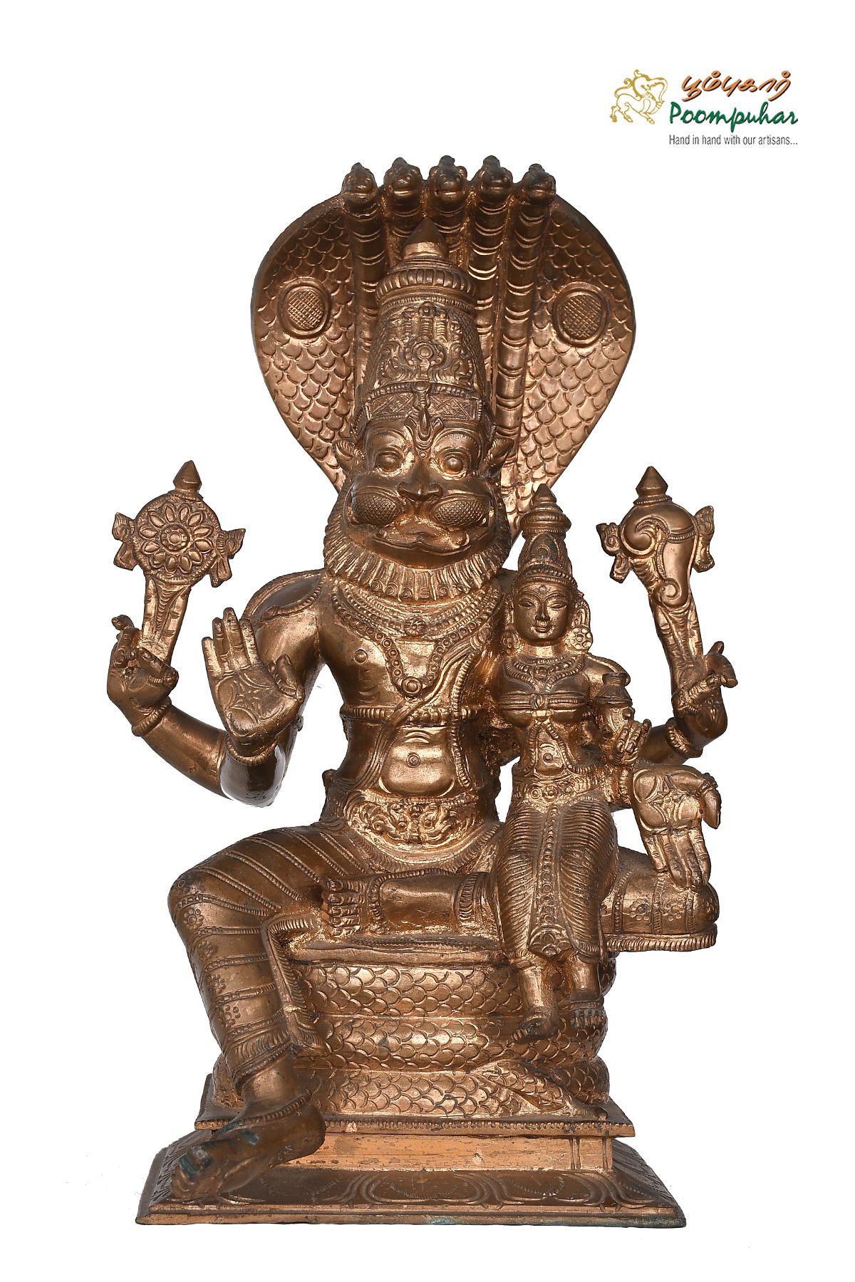 BRONZE LAKSHMI NARASIMAR 12IN