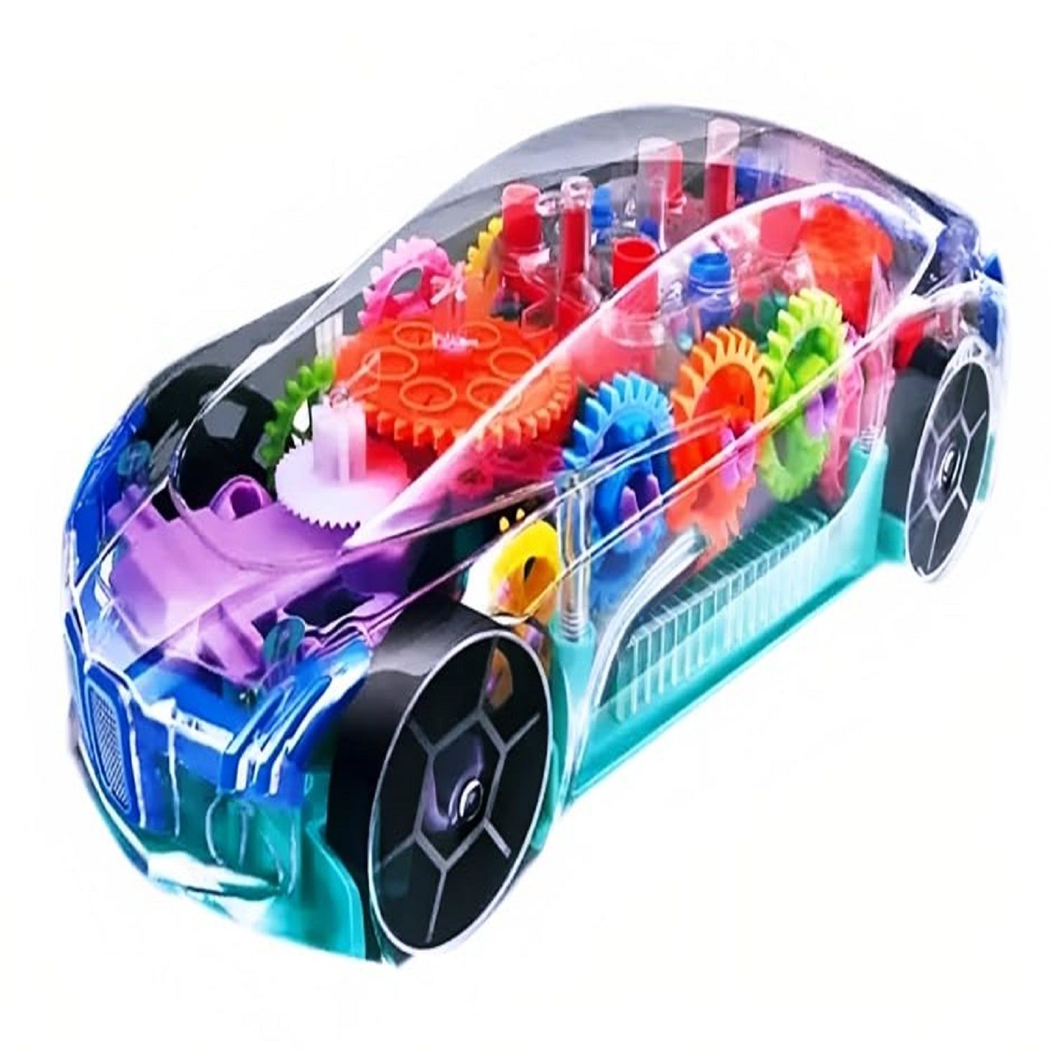 KTRS Enterprise 3D Car with 360 Degree Rotation, Gear Simulation Mechanical Car, Sound & Light Toys for Kids Boys & Girls (Multi Color) (Multi Design)