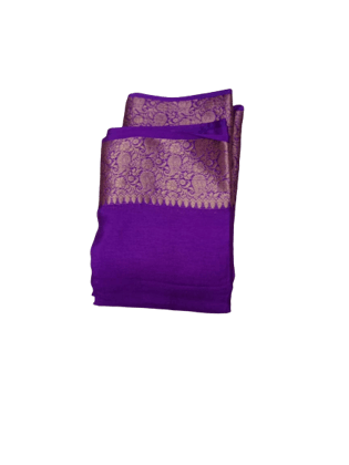 Kanchipuram Blue  Soft Silk Saree