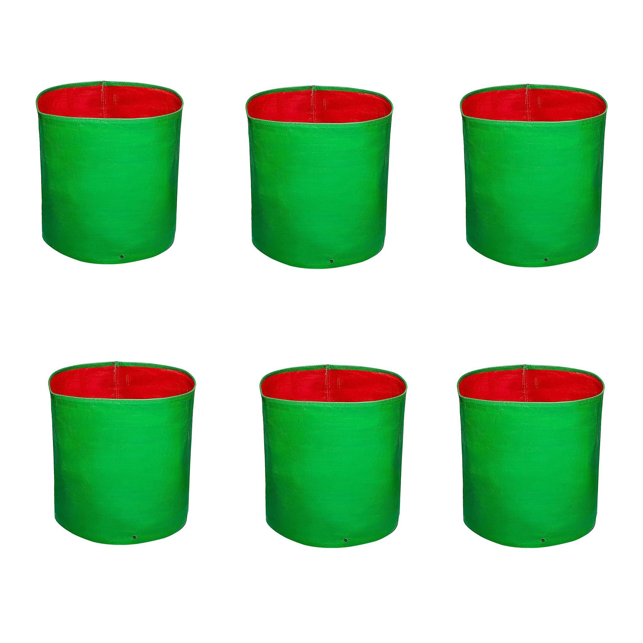 WNE Jaliwale HDPE Plant Grow Bags for Terrace Gardening & Grow Bags for Leafy Vegetable - Grow Bags 18x18 inches Pack of 6