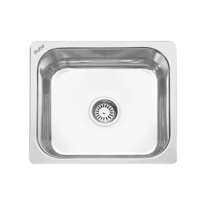 Square Single Bowl Kitchen Sink (20 x 17 x 8 inches) – by Ruhe®