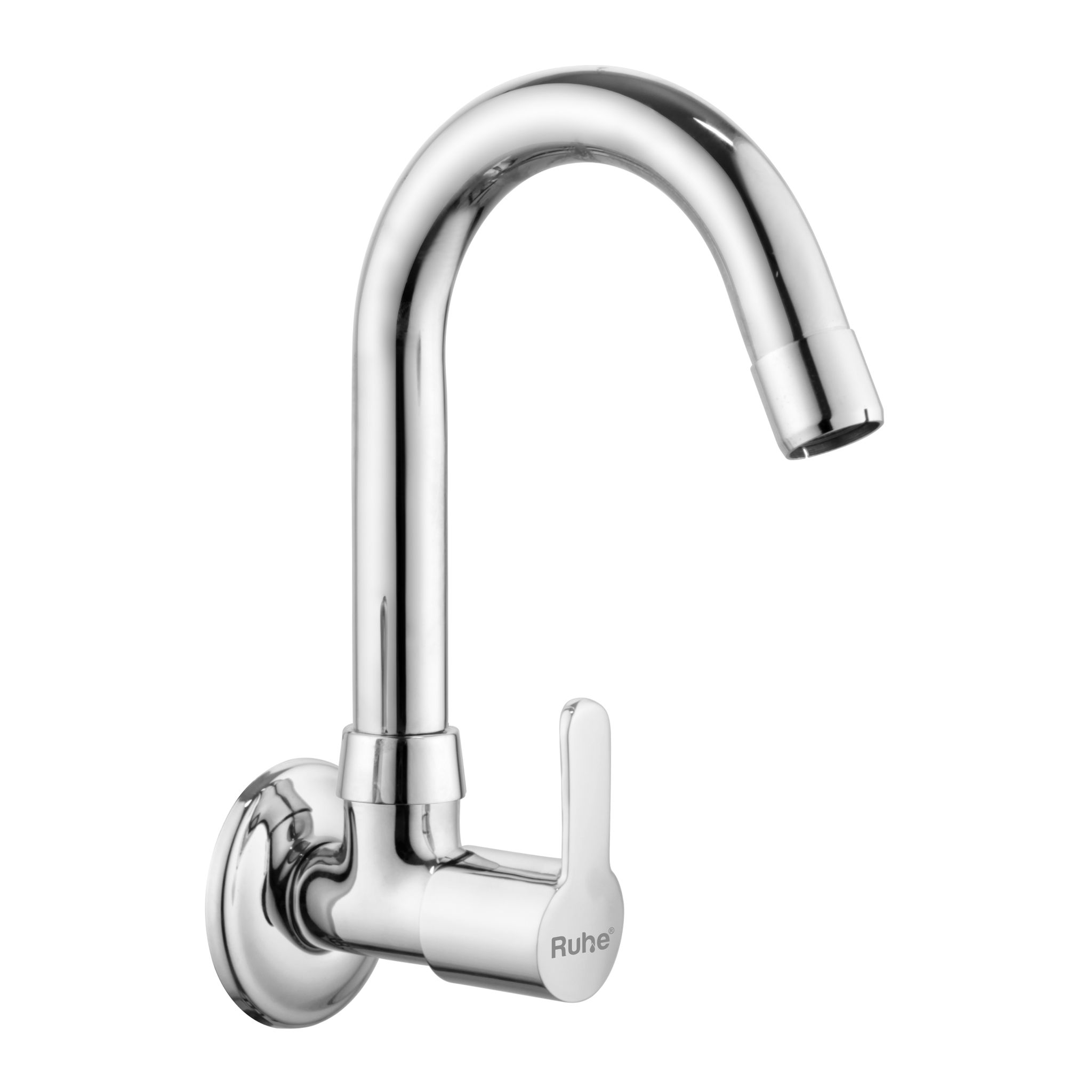 Rica Brass Sink Tap with Small (12 inches) Round Swivel Spout - by Ruhe®