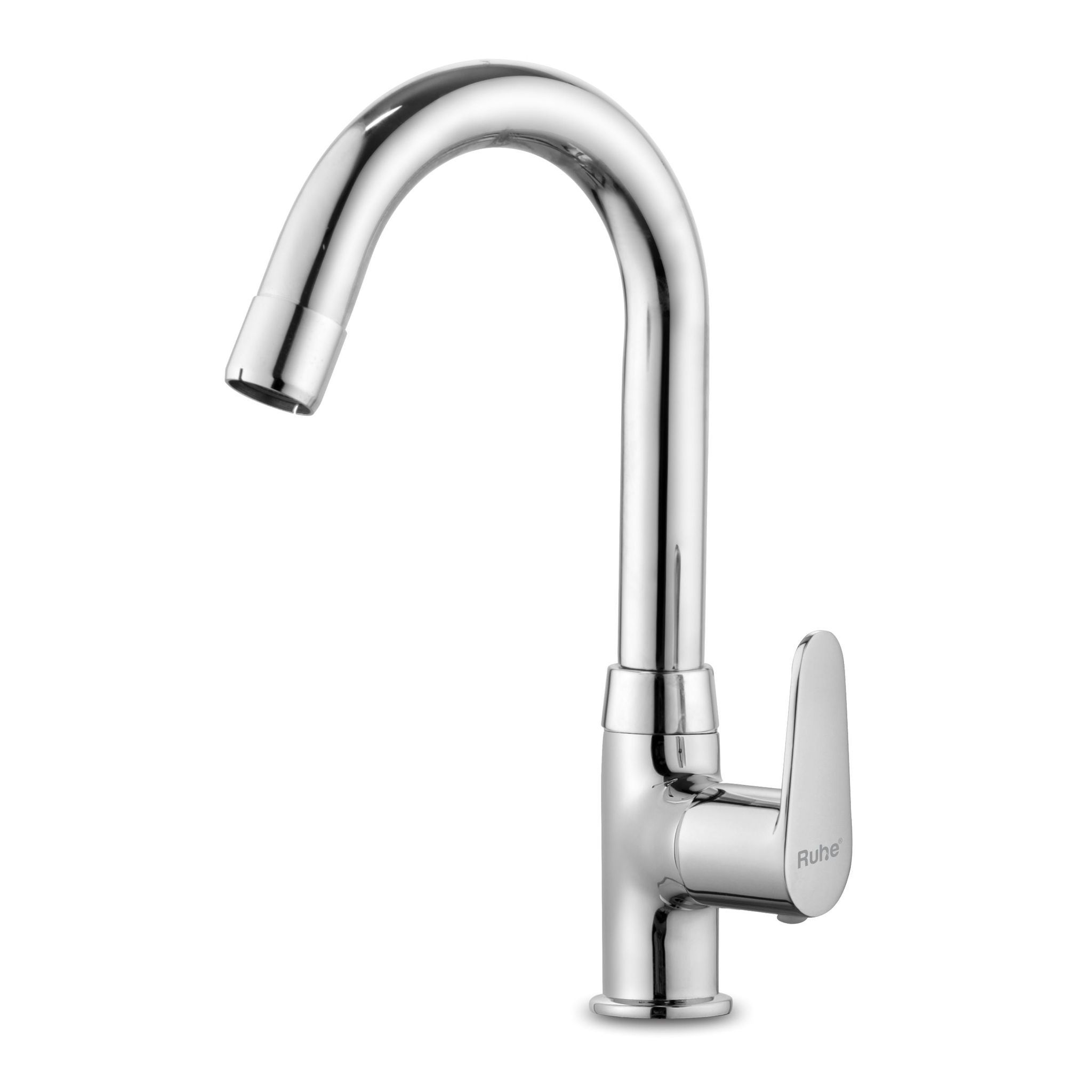 Eclipse Swan Neck Brass Faucet with Small (12 inches) Round Swivel Spout - by Ruhe®