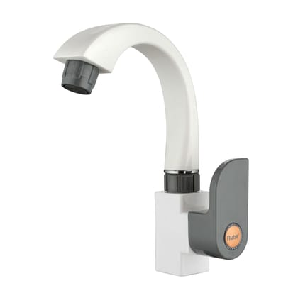 Silver Curve PTMT Swan Neck with Swivel Spout Faucet - by Ruhe®