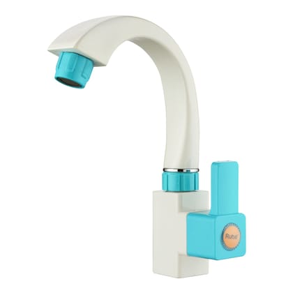 Ocean Square PTMT Swan Neck with Swivel Spout Faucet - by Ruhe®