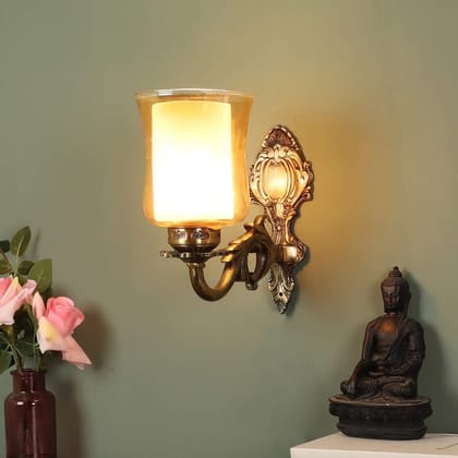 ELIANTE Metal Wall Light Antique Brass for Living Room, Bedroom, Dining Room, Kitchen