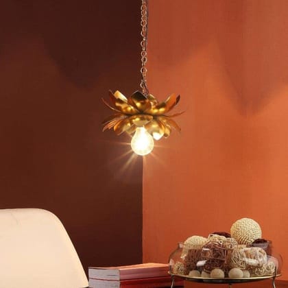 ELIANTE Iron Hanging Light Gold Base Gold Iron Shade Hanging Light for Living Room, Bedroom, Dining Room, Kitchen