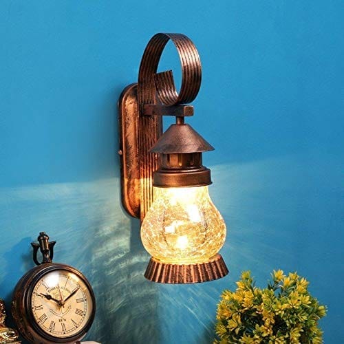 ELIANTE - Copper Lantern Shape Metal Wall Light LAMP- JSMN-26-1w - by Jainsons Lights - Without Bulb