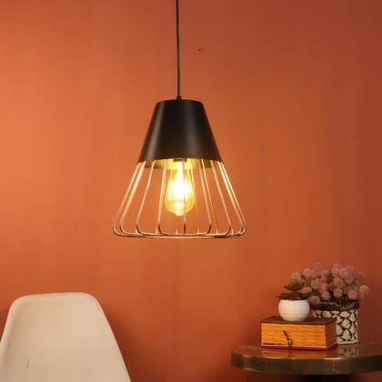 ELIANTE Twinkling Copper Iron Hanging Light by Jainsons Lights - Js-651-1Lp-Copper - Without Bulb