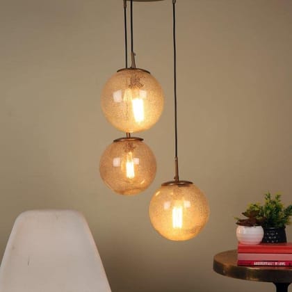 ELIANTE Enormously Gold Iron Hanging Lights by Jainsons Lights - Js-17831-3Lp - Without Bulb