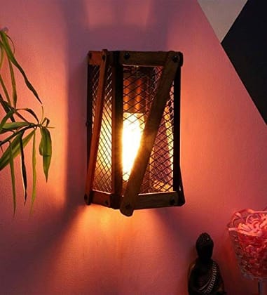 ELIANTE - Brown Metal Wall Light Italian Style Wall Decorative Night Light Lamp-JS-111-1W by Jainsons Lights - Without Bulb