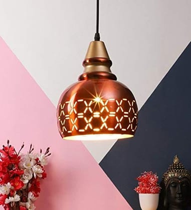 ELIANTE Modern Metal Hanging Light Belon Copper for Living Room, Bedroom, Dining Room, Kitchen