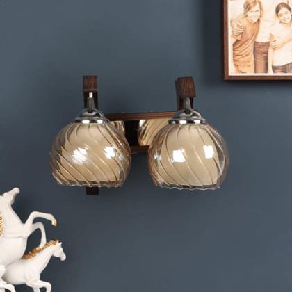 ELIANTE Pardo Wood Wall Light Brown Wall Lamp for Living Room, Bedroom, Dining Room, Kitchen