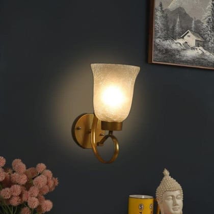 ELIANTE Antique Gold Iron Wall Lights -RSA-115-1W - Without Bulb