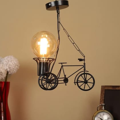 ELIANTE Black Metal Hanging Light by Jainsons Lights - Without Bulb - RIKSHA-Small-HL