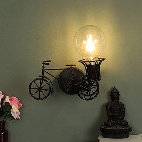 ELIANTE - Black Metal Wall Light - RIKSHA-Wall-Small - by Jainsons Lights - Without Bulb