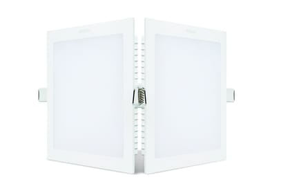 PHILIPS Astra Prime 15-Watts Square Recessed LED Panel Ceiling Light (Warm Light,white,Plastic)