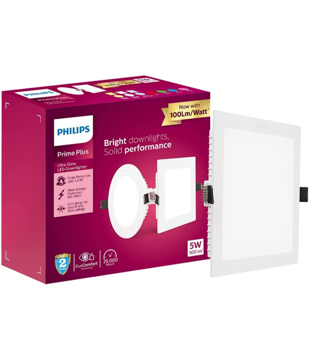 5W Square AP Plus UltraGlow LED DL (WW) for Office & Home