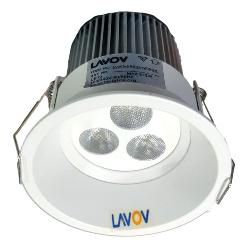 LAVOV Aluminium Round LV-303-6w-RD-WW Led Spotlight - Warm White