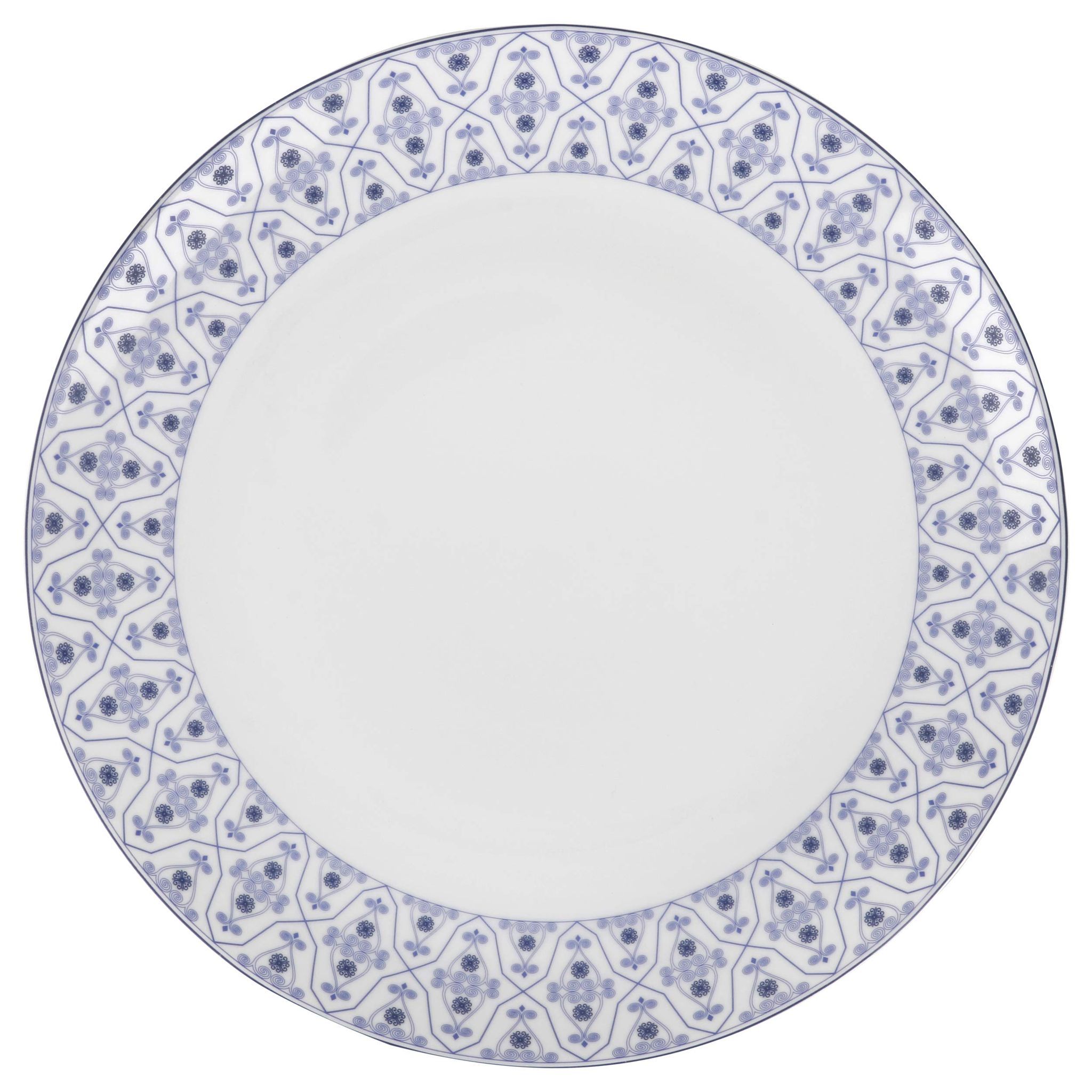 Hitkari Potteries Porcelain 17318 Rice Plate Set of 1 PC (31cm, White)