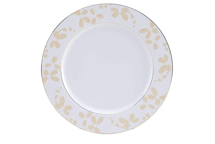 Hitkari Potteries Porcelain 16224C Rice Plate Set of 1 Pc Platter for Home & Kitchen Rice Plate Set (31cm, White)