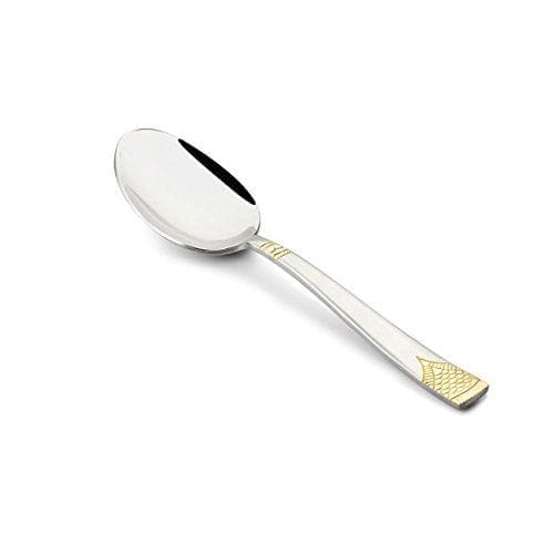 FnS August Stainless Steel 24 Karat Gold Plated Serving Spoon (1 Serving Spoon)