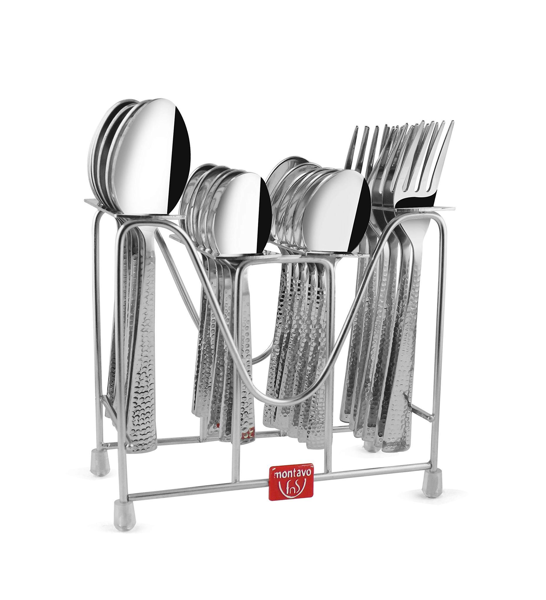 Montavo Helios 24 Pcs Cutlery Set Set with Hanging Stand