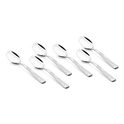 FnS Luna Food Grade Stainless Steel Dinner Spoon (Set of 6)