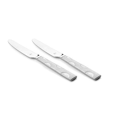 FNS Luna Premium Stainless Steel Silver Gauge Dinner/Butter Knife (Set of 2)