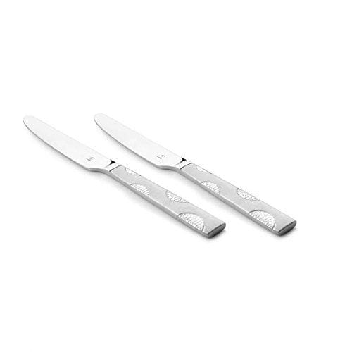 FNS Luna Premium Stainless Steel Silver Gauge Dinner/Butter Knife (Set of 2)