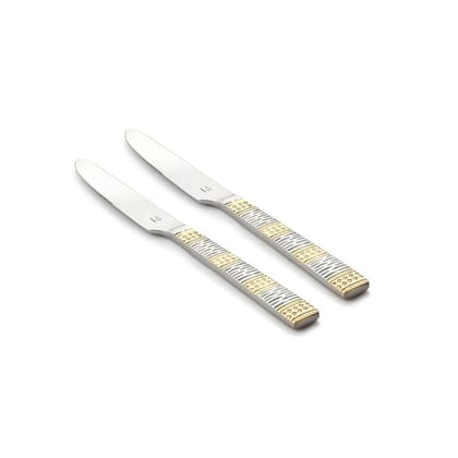 FNS Dorian 24 Karat Gold Plated Dinner Knife/butter knife (Set of 2)