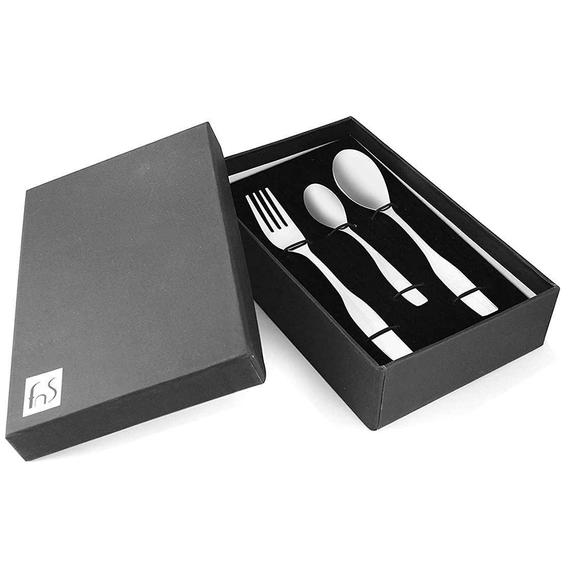 FnS Belle 18 Pc Set in Gift Box (6 Dinner Spoons, 6 Dinner Forks & 6 Teaspoons)