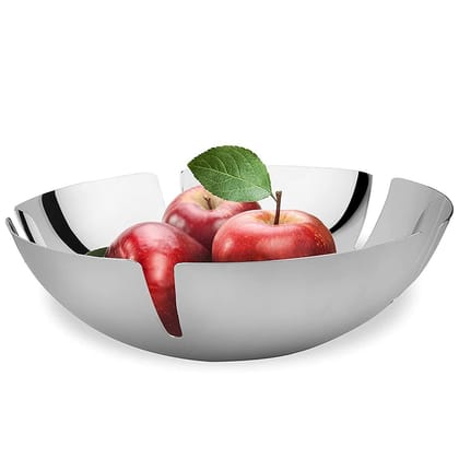 FNS Oregon Stainless Steel Multipurpose Fruit Basket Bowl Contemporary Stylish Ideal for Fruits (1 Fruit Basket)