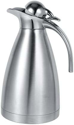 FnS Stainless Steel Coffee Thermos Carafe, Double Walled Vacuum Flask, Beverage Dispenser