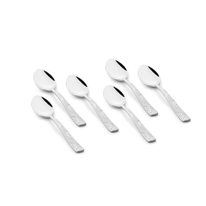 FnS Luna Premium Stainless Steel Teaspoon Set for Tea, Coffee, Sugar & Spices (6 Pcs Tea Spoon)