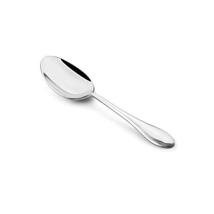 FnS Elan Stainless Steel Mirror Finish Oval Serving Spoon- Silver (1 Serving Spoon)