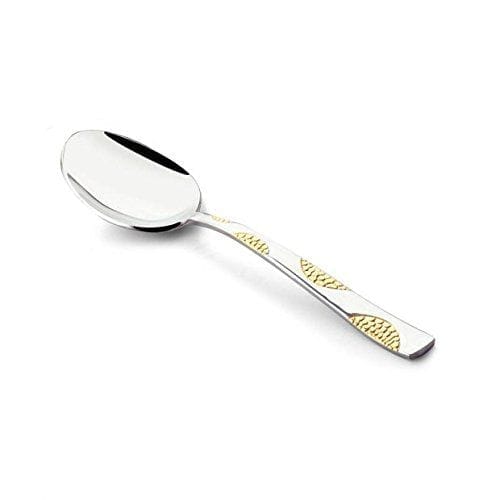 FnS Jazz Stainless Steel 24 Karat Gold Plated Serving Spoon (1 Serving Spoon)