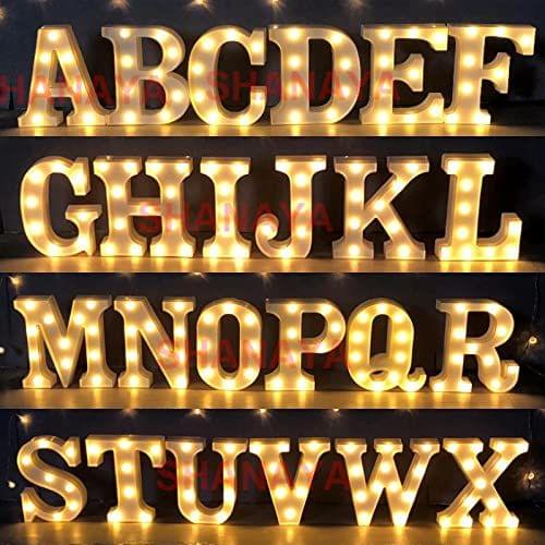 HAPPY BIRTHDAY LED Light Word Set 3D English Letter Wording Alphabet Party  Decoration Celebration