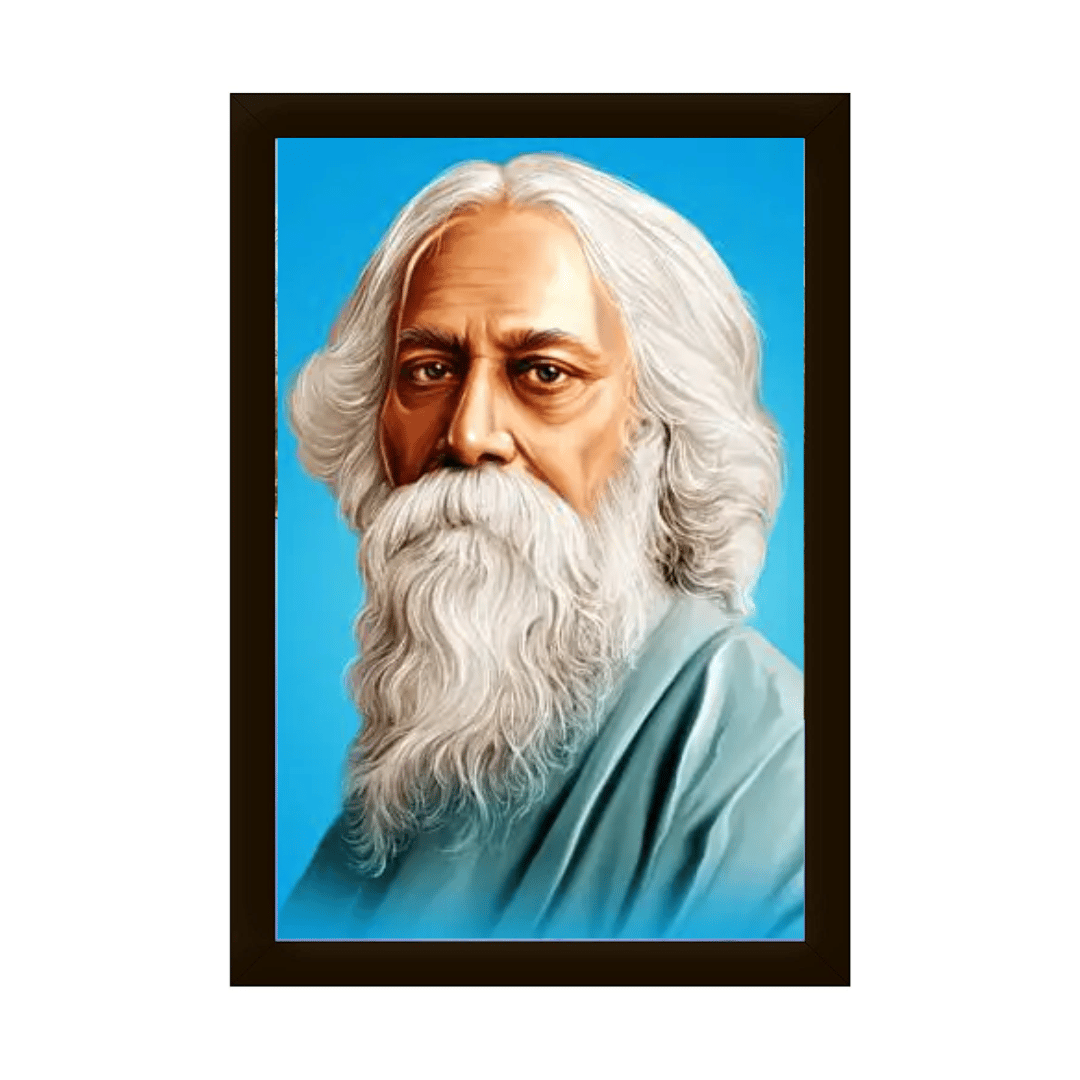 Rabindranath Tagore Photo with Frame (12x18 Inch)