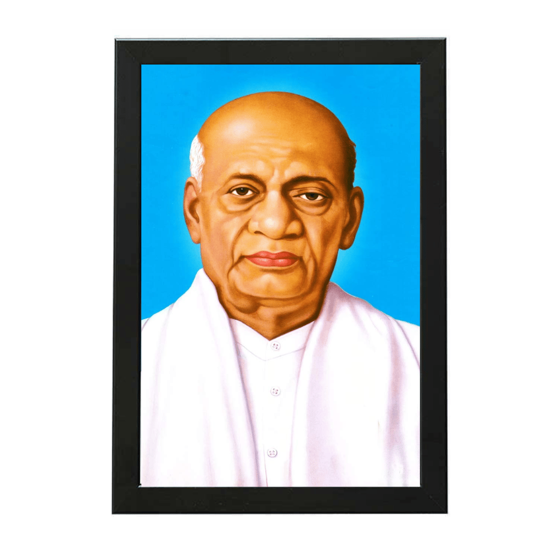 Sardar Vallabhbhai Patel (Iron Man) Photo with Frame (12x18 Inch)