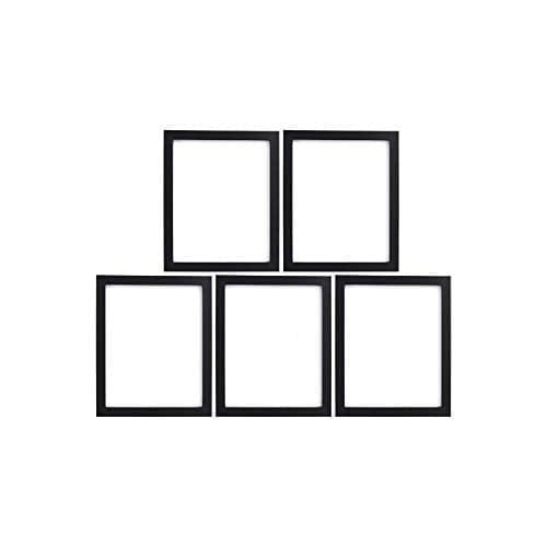 Photo Frame with Stand, Set of 5 | 8x10 Inches, Black