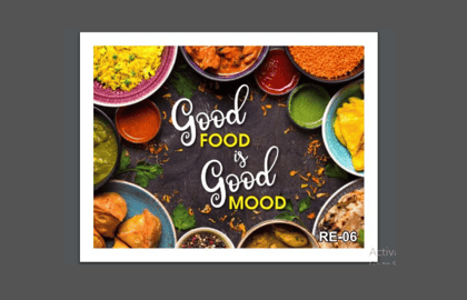 White Photo Frames for Kitchen and Restaurant Wall Decoration - Food Quotes Frames for Kitchen Wall Decor - Laminated Digital Print Wall Poster with Frame (14X18 Inch)