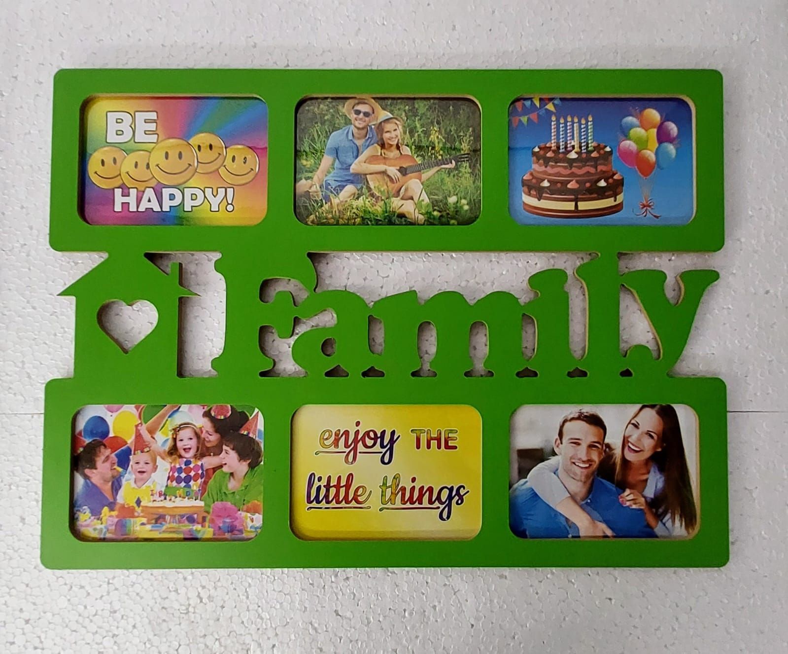 Family Photo Collage Online | Wall Photo Frame Collage for Living Room ( 23X17 Inch, 1Pcs,6 Photo)