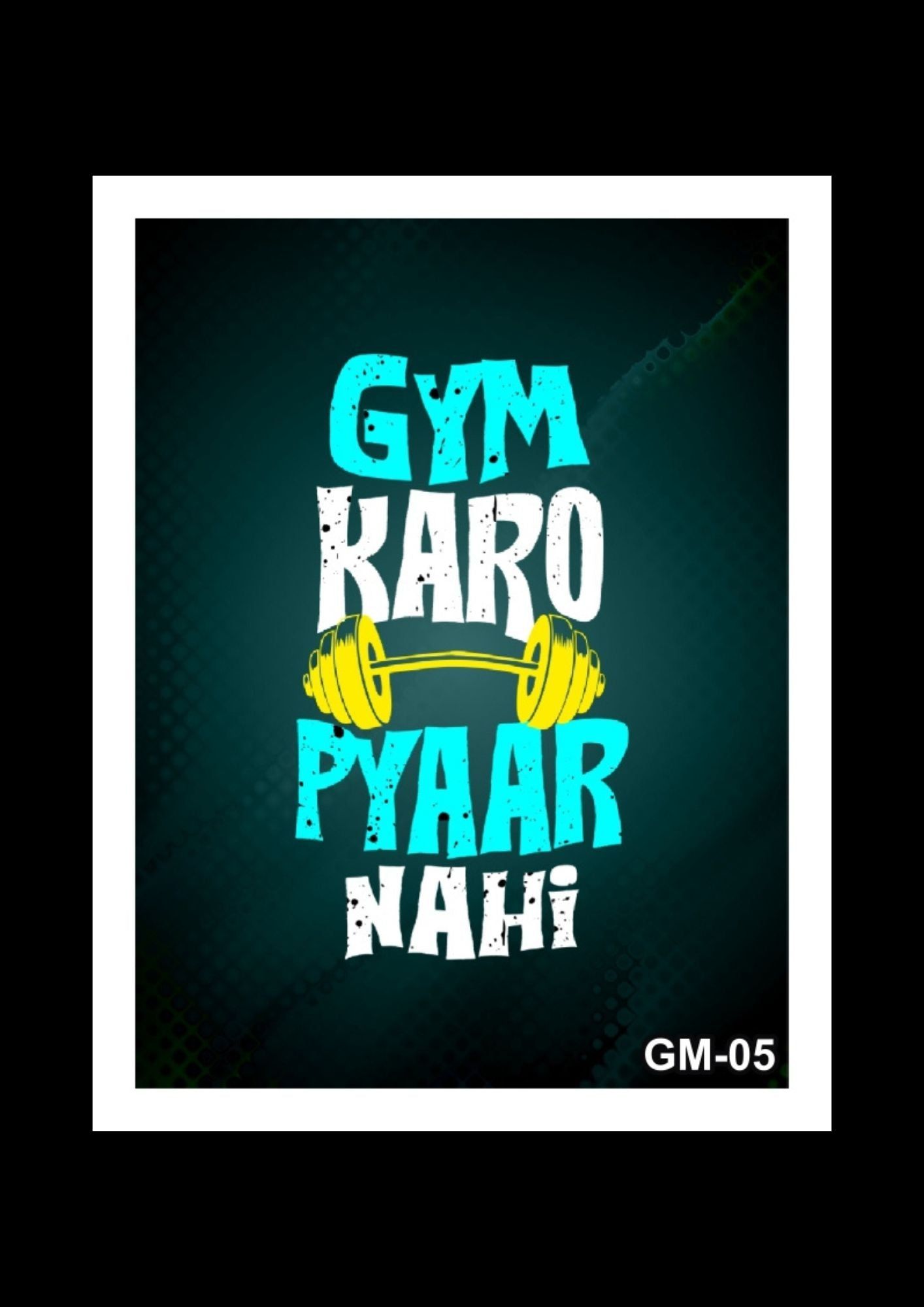 Gym Motivational Quotes White Wall Frame @ Factory price 14X18