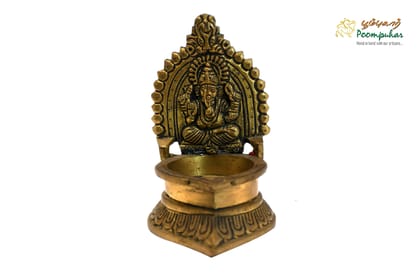 BRASS GANESHA LAMP 4 INCH