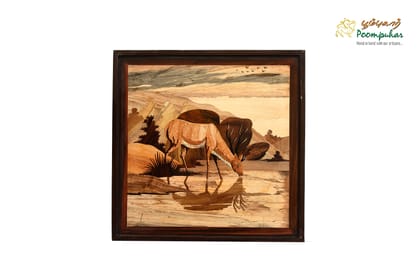 ROSEWOOD PANEL ,DEER,18X18IN