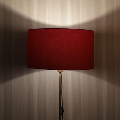 BTR CRAFTS 18" Inches Red Drum Lampshade, Cotton Fabric.