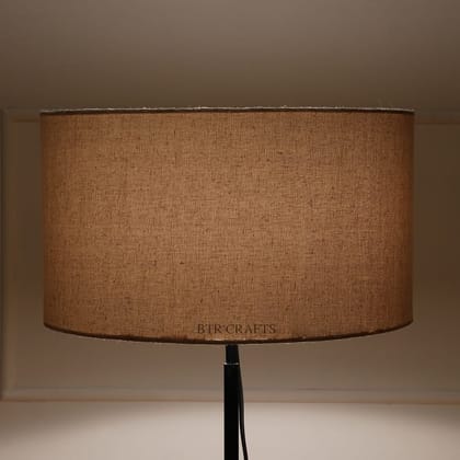 BTR CRAFTS 18" Inches Khadi Drum Lampshade, Cotton Fabric.