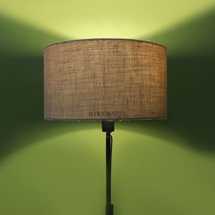 BTR CRAFTS 18" Inches Jute Drum Lampshade, Cotton Fabric.